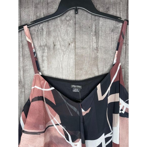 City Chic Plus Size Asymmetrical Tank Top Sahara - Picture 3 of 5